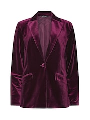 M&Co Red Velour Blazer - Image 4 of 5