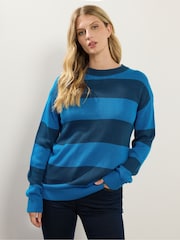 Long Tall Sally Blue Striped Jumper - Image 1 of 5