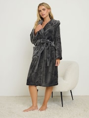 Gris - Bata con capucha Super Luxe de PixieGirl Petite - Imagen 2 de 5