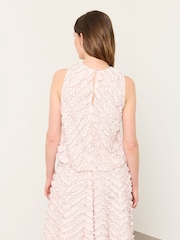 FatFace Hallie Oyster Petite Frill Top - Image 2 of 5