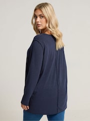 Yours Curve Blue Studded Embellished Top - Image 3 of 5