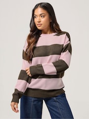 PixieGirl Petite Brown Stripe Jumper - Image 1 of 5