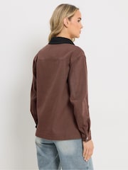 Long Tall Sally Brown Twill Barn Jacket - Image 3 of 5