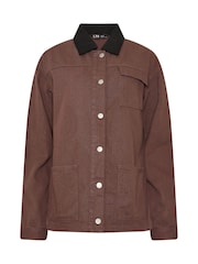 Long Tall Sally Brown Twill Barn Jacket - Image 5 of 5