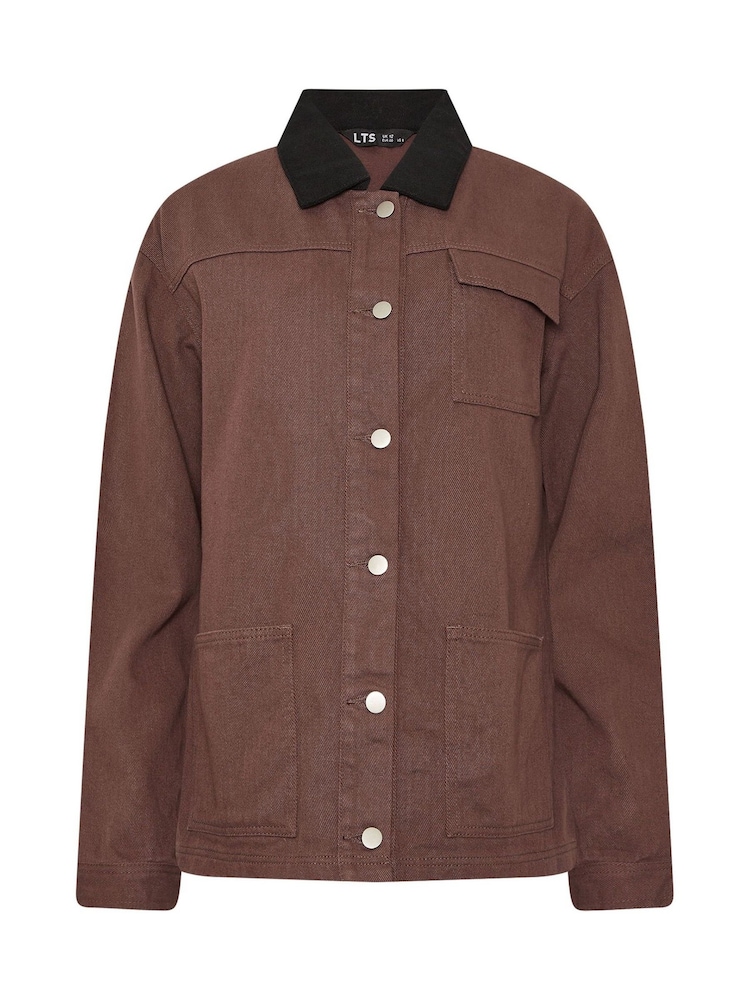 Long Tall Sally Brown Twill Barn Jacket - Image 5 of 5