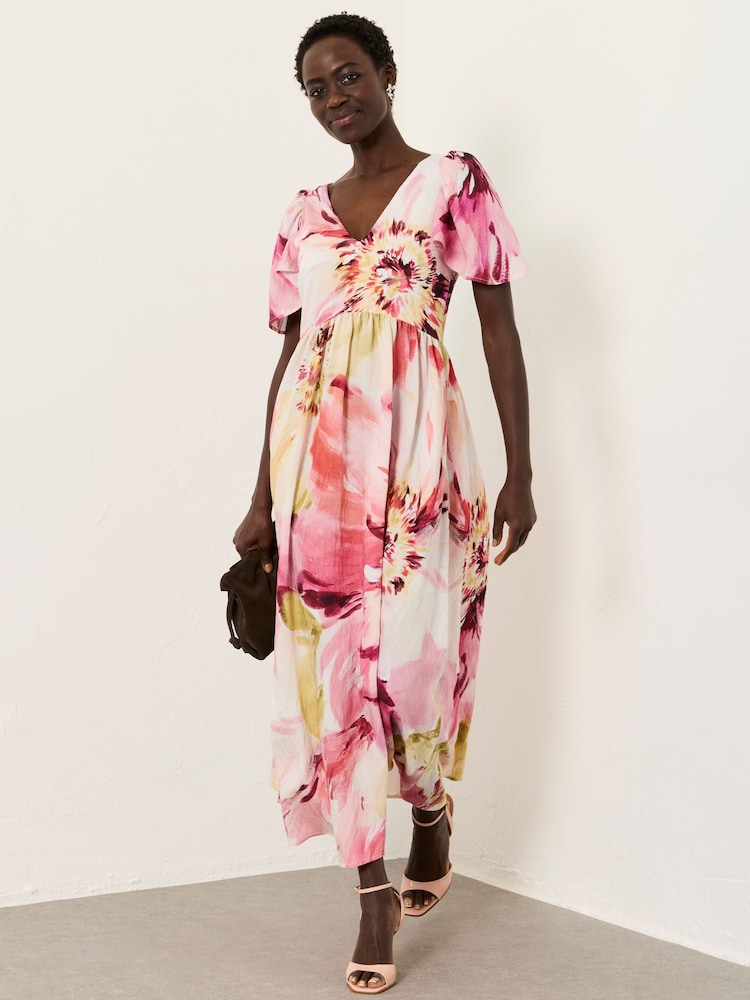 FatFace Marlowe Ivory Floral Petite Midi Dress - Image 1 of 6