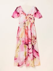 FatFace Marlowe Ivory Floral Petite Midi Dress - Image 6 of 6