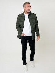 Verde - Heritage Diamond Quilted Funnel Neck Jacket - Imagen 3 de 6