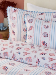 Summer Stripe Shells Duvet Cover and Pillowcase Set - Image 3 of 5