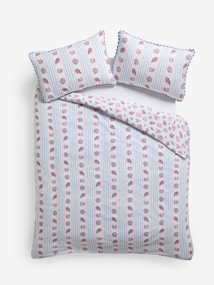 Summer Stripe Shells Duvet Cover and Pillowcase Set - Image 5 of 5