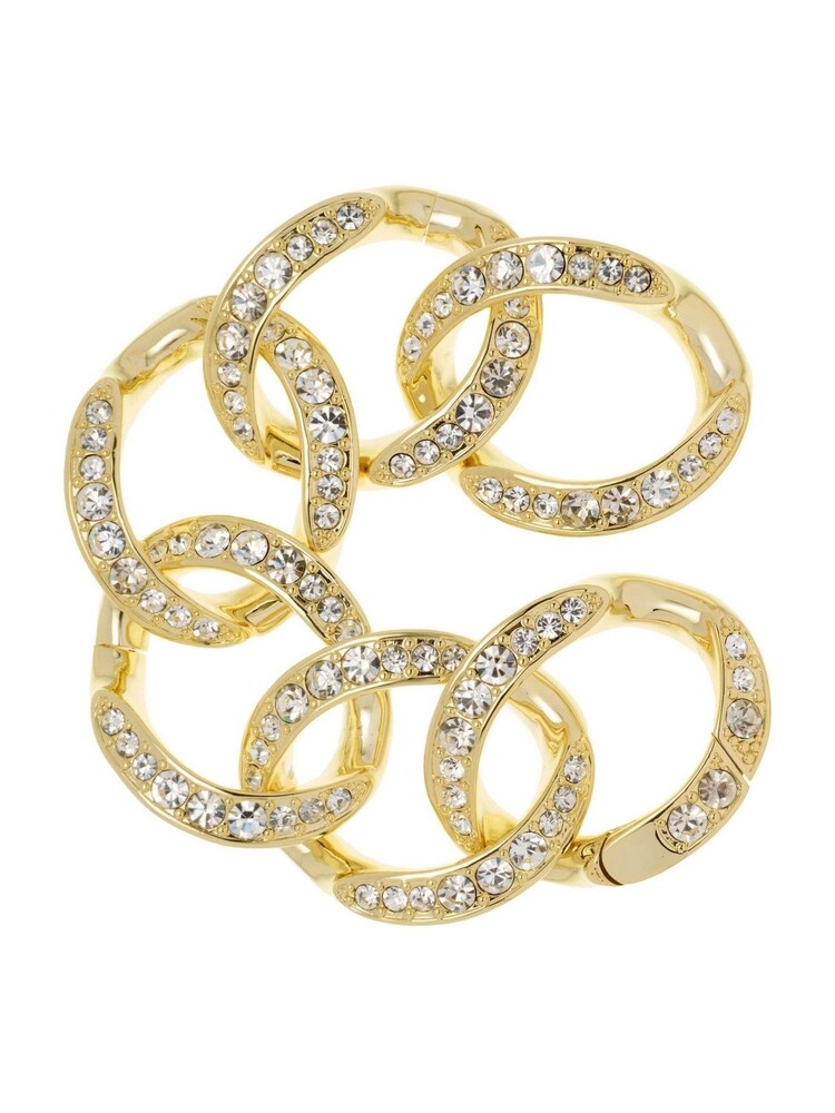 Karen Millen Gold Plated Encrusted Link Bracelet - Image 1 of 4 Karen Millen Gold Plated Encrusted Link Bracelet - Image 1 of 4