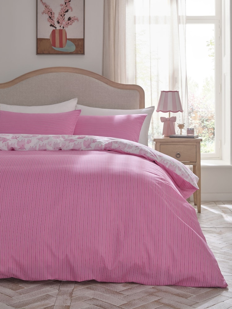 Pink Hamish the Highland Cow Duvet Cover and Pillowcase Set - Image 2 of 4 Pink Hamish the Highland Cow Duvet Cover and Pillowcase Set - Image 2 of 4