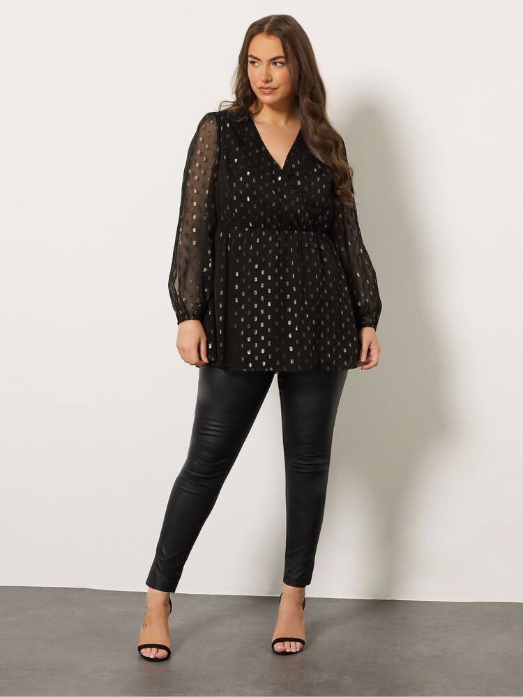 Evans Foil Frill Wrap Black Top - Image 2 of 5