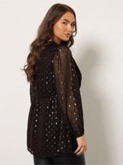 Evans Foil Frill Wrap Black Top - Image 3 of 5