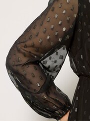 Evans Foil Frill Wrap Black Top - Image 4 of 5
