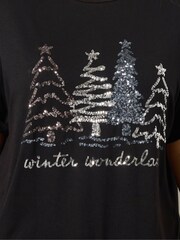 Evans Short Sleeve Wonderland Black T-Shirt - Image 4 of 5