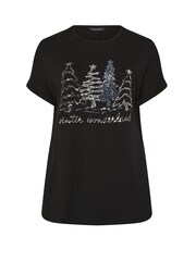 Evans Short Sleeve Wonderland Black T-Shirt - Image 5 of 5