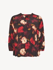 Evans Blurred Floral Black Top - Image 5 of 5