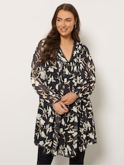 Evans Pintuck Studded Black	Tunic - Image 1 of 5