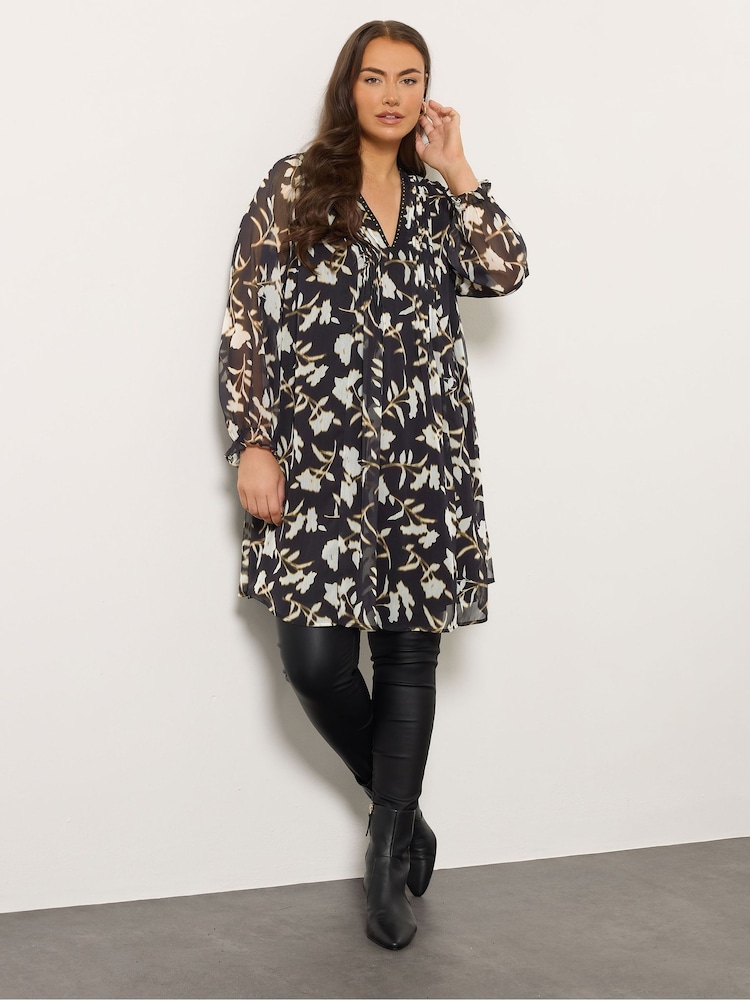 Evans Pintuck Studded Black	Tunic - Image 2 of 5