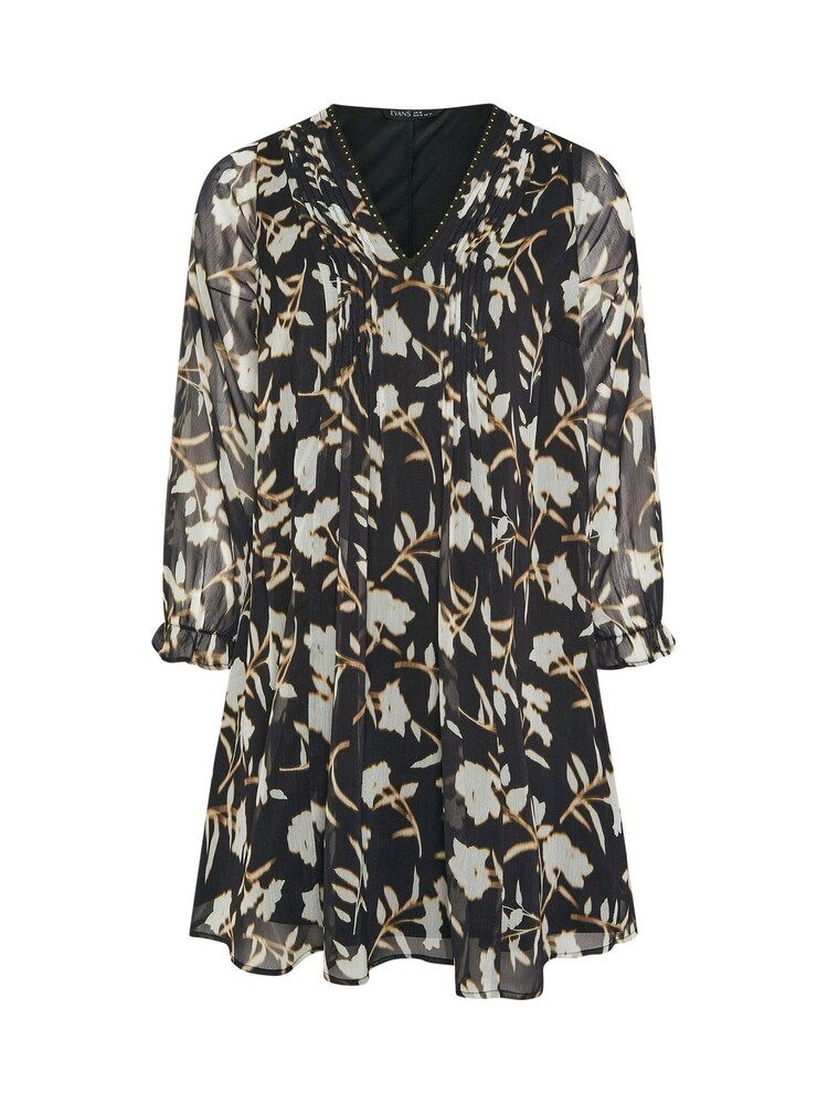Evans Pintuck Studded Black	Tunic - Image 5 of 5