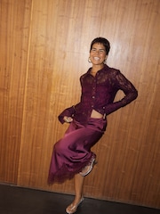 Never Fully Dressed Red Maeva Skirt - Image 2 of 5