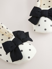Black/White Polka Dot Ballet Slippers - Image 4 of 5