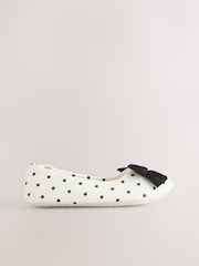 Black/White Ballet Bow Slippers - Image 7 of 9