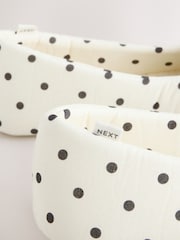 Black/White Ballet Bow Slippers - Image 8 of 9