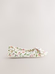 Pink/Cream Ballet Bow Slippers - Image 6 of 9