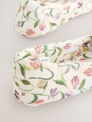 Pink/Cream Ballet Bow Slippers - Image 9 of 9