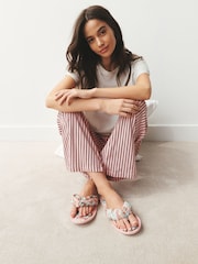 Pink/Blue Coca Cola Padded Toe Thong Slippers - Image 2 of 8
