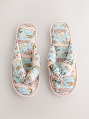 Pink/Blue Coca Cola Padded Toe Thong Slippers - Image 4 of 8