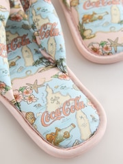 Pink/Blue Coca Cola Padded Toe Thong Slippers - Image 8 of 8