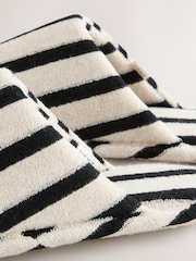 Sort/hvid stribet - Mule hjemmesko - Billede 7 af 8