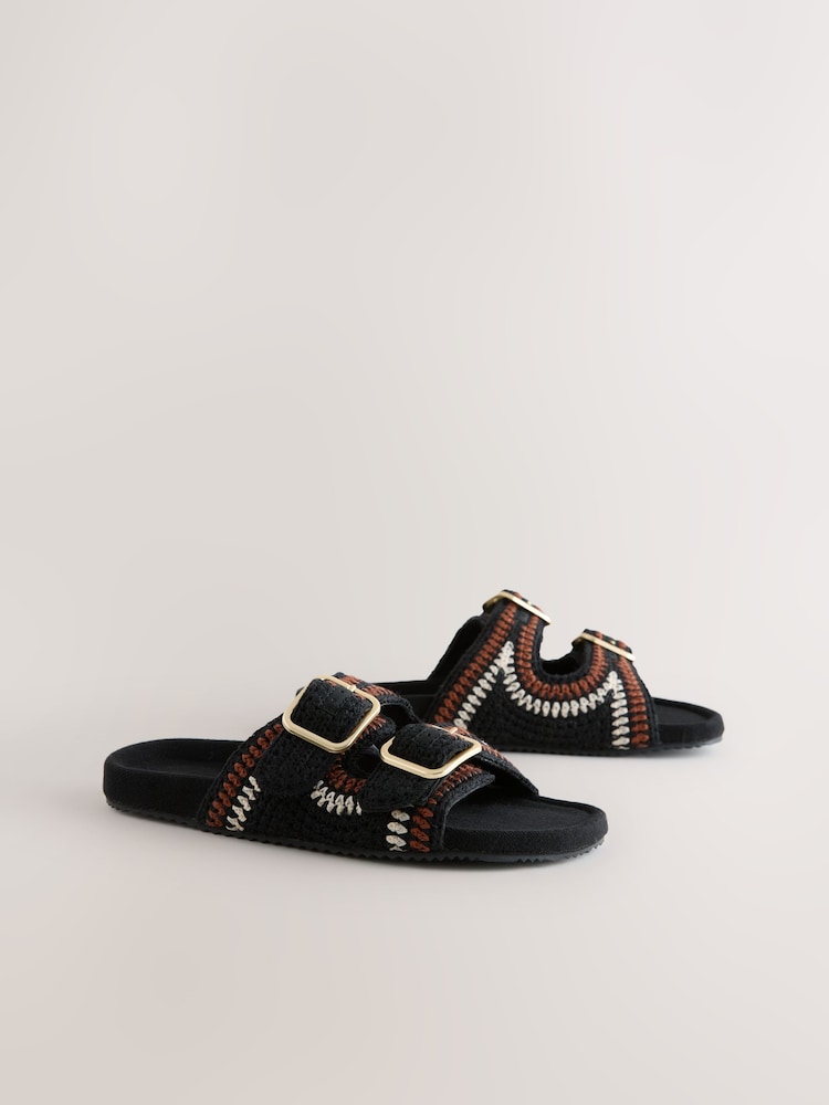 أسود - نعال مفتوحة كروشيه - Image 2 of 5