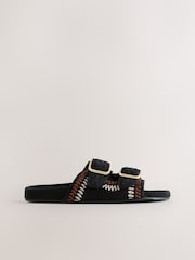 Black Crochet Slider Slippers - Image 7 of 9