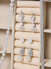 Jon Richard Silver Plated 8mm Pearl Stud Earrings - Image 3 of 4