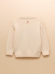 Joules Girls' Cream Horse Knitted Jumper - Image 7 of 10