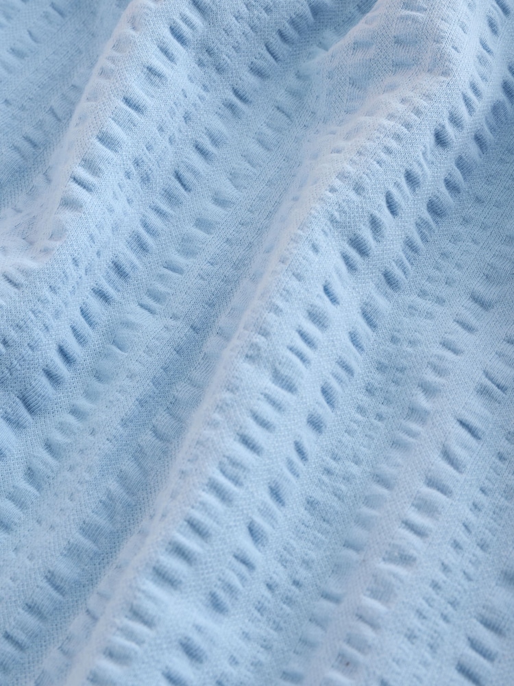 Blue Jersey Bandeau Frill Dress - Image 7 of 7 Blue Jersey Bandeau Frill Dress - Image 7 of 7