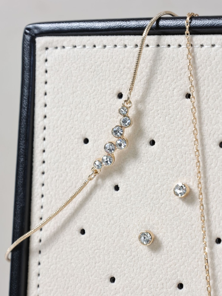 Jon Richard Gold Bubble Crystal Trio Set Gift Box - Image 5 of 5 Jon Richard Gold Bubble Crystal Trio Set Gift Box - Image 5 of 5