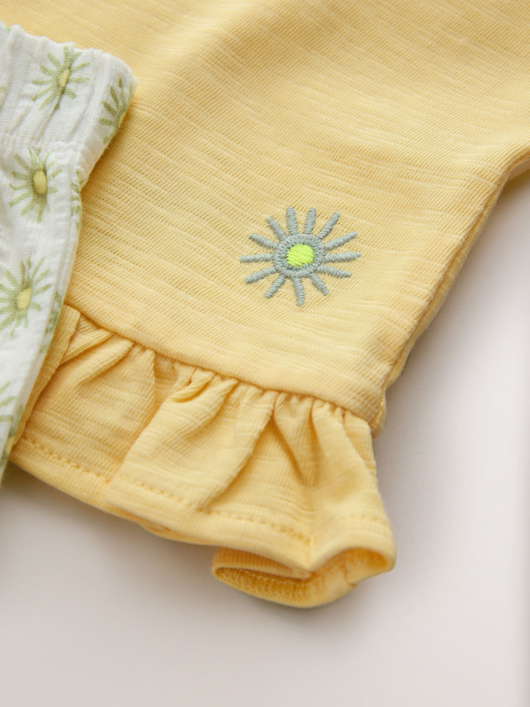 Buy Yellow Flower Wide Leg Trousers Set (3mths-7yrs) from Next USA
