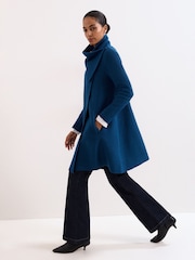 Phase Eight Blue Bellona Knit Coat - Image 7 of 7