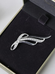Jon Richard Plated and Pave Contempoary Long Brooch Gift Box - Imagen 4 de 5