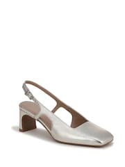 Naturalizer Wide Fit Silver Carmen Slingbacks Shoes - Image 3 of 7
