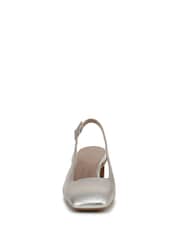 Naturalizer Wide Fit Silver Carmen Slingbacks Shoes - Image 6 of 7