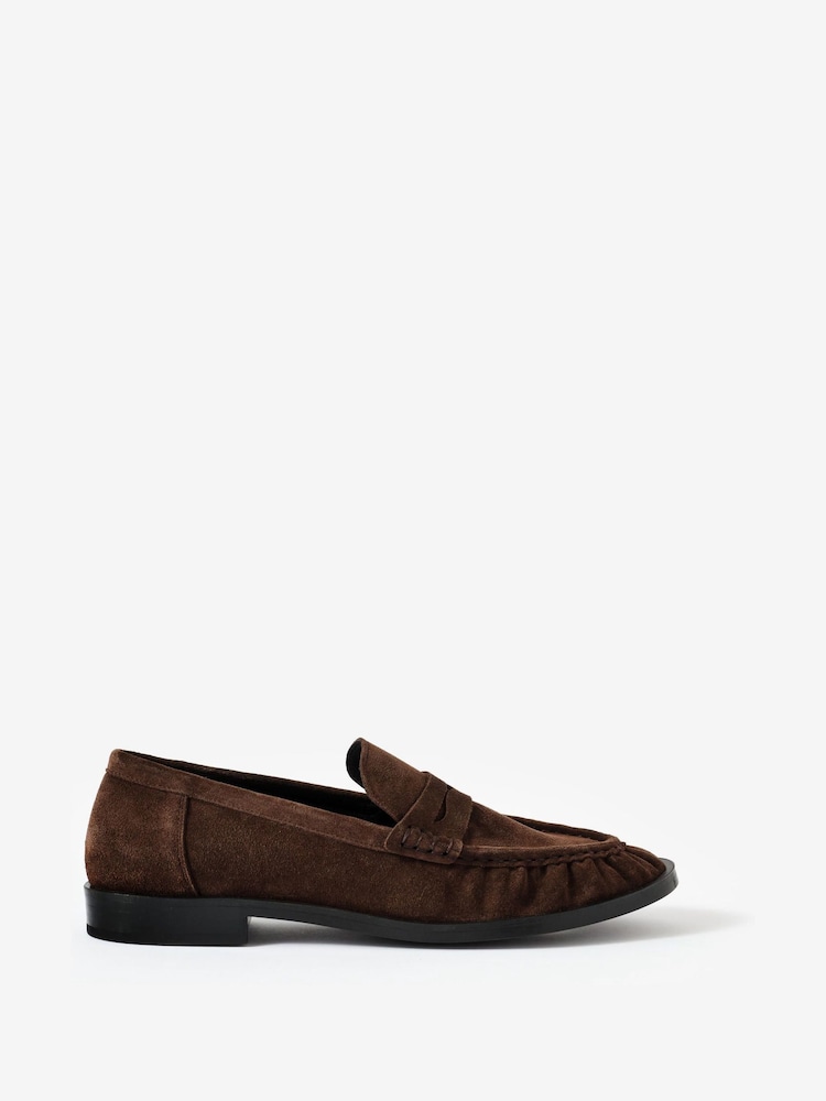 Mint Velvet Brown Suede Loafers - Image 1 of 4