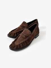 Mint Velvet Brown Suede Loafers - Image 3 of 4