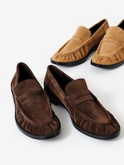 Mint Velvet Brown Suede Loafers - Image 4 of 4