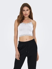 ONLY Black 2 Pack Lace Trim Soft Camisoles - Image 3 of 4